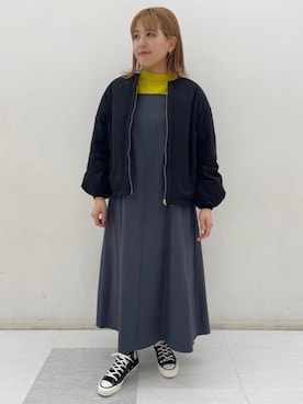 「RECOMMEND  ITEM STYLING」｜「アイテム（ダウンジャケット/コート）」を使った、岩本　実紗さん（レディース・158cm）の冬コーディネート