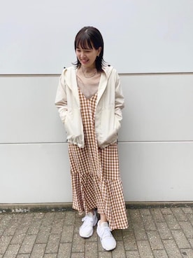 「RECOMMEND  ITEM STYLING」｜「アイテム（キャミソール）」を使った、岩本　実紗さん（レディース・158cm）の春コーディネート