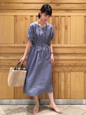 「Lilas Campbell（リラキャンベル）の【別注】 Lilas Campbell×DOORS　2WAYバッグ（ハンドバッグ）」を使った、igarashi（あちゃん）さん（レディース・168cm）の春コーディネート