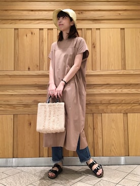 「Lilas Campbell（リラキャンベル）の【別注】 Lilas Campbell×DOORS　2WAYバッグ（ハンドバッグ）」を使った、igarashi（あちゃん）さん（レディース・168cm）の春コーディネート