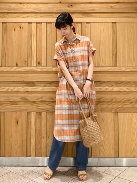 「RODE SKO（ロデスコ）のMARIA タッセルペーパーショルダー（ショルダーバッグ）」を使った、igarashi（あちゃん）さん（レディース・168cm）の春コーディネート