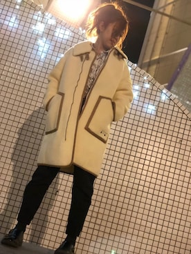 「AVIREX（アヴィレックス）のアイテム（その他アウター）」を使った、Yukiさん（レディース・159cm）の冬コーディネート