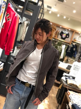 「カッコイイ女子」｜「アイテム（ブルゾン）」を使った、Yukiさん（レディース・159cm）の冬コーディネート