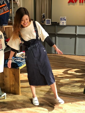 「パイル」｜「アイテム（スリッポン）」を使った、Yukiさん（レディース・159cm）の春コーディネート