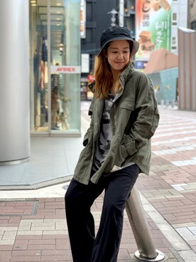 「カシュクール」｜「アイテム（ブルゾン）」を使った、Yukiさん（レディース・159cm）の秋コーディネート