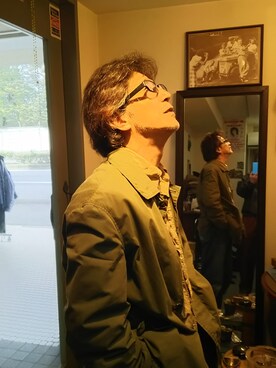 「BASISBROEK（バシスブルック）のアイテム（ミリタリージャケット）」を使った、Louisさん（メンズ・165cm）の春コーディネート