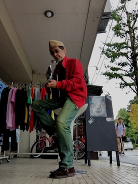 「DRIES VAN NOTEN（ドリスヴァンノッテン）のアイテム（スリッポン）」を使った、Louisさん（メンズ・165cm）の秋コーディネート