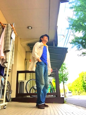 「DRIES VAN NOTEN（ドリスヴァンノッテン）のアイテム（スリッポン）」を使った、Louisさん（メンズ・165cm）の春コーディネート