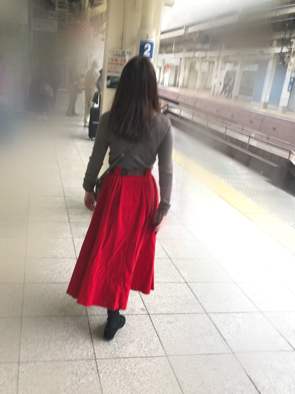 「maturelyのmaturely / Cut Off Fine Rib（ニット/セーター、ブラウン系）」を使った、►rie◄さん（レディース・155cm）の秋コーディネートの1枚目の写真