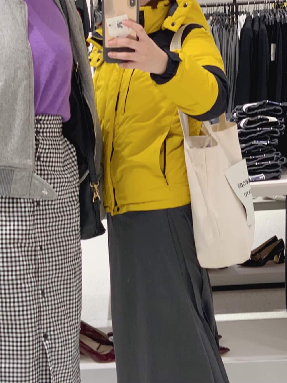 「THE NORTH FACEのTHE NORTH FACE/ザ・ノース・フェイス　Endurance Baltro Jacket/エンデュランスバルトロジャケット（キッズ）<NDJ91866>（ダウンジャケット/コート、イエロー系）」を使った、►rie◄さん（レディース・155cm）の冬コーディネートの1枚目の写真