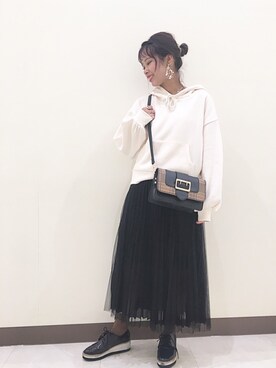 「Lattice（Lattice）のアイテム（レッグウェア）」を使った、misaさん（レディース・155cm）の秋コーディネート