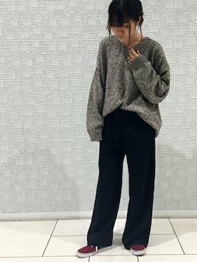 「BASERANGE（ベースレンジ）のアイテム」を使った、JOURNAL STANDARD relume湘南店 スタッフさん（レディース・165cm）の秋コーディネート