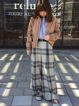 「春コート」｜JOURNAL STANDARD relume湘南店 スタッフさん（レディース・152cm）の冬コーディネート