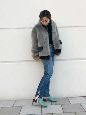 「JOURNAL STANDARD relume（ジャーナルスタンダード　レリューム）のアイテム（その他アウター）」を使った、JOURNAL STANDARD relume湘南店 スタッフさん（レディース・155cm）の冬コーディネート