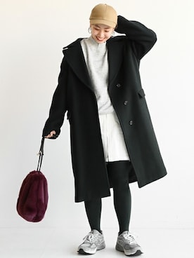 「JOURNAL STANDARD relume（ジャーナルスタンダード　レリューム）のアイテム（その他アウター）」を使った、JOURNAL STANDARD relume湘南店 スタッフさん（レディース・155cm）の冬コーディネート