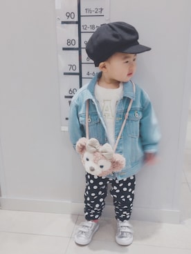 「babygap」｜「アイテム（キャスケット）」を使った、なっちゃんさん（キッズ・80cm）の冬コーディネート