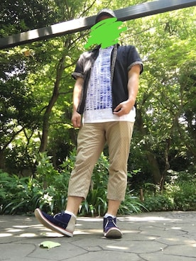 「hiromichi BY HIROMICHI NAKANO（ヒロミチ バイ ヒロミチナカノ）のアイテム（パンツ）」を使った、sakusakarさん（メンズ・173cm）の夏コーディネート