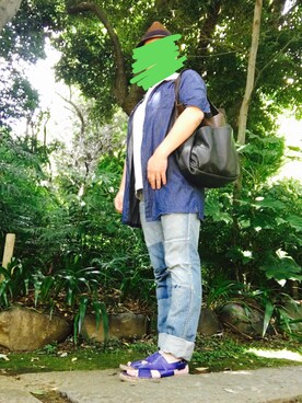 「SALVI（サルヴィ）のアイテム」を使った、sakusakarさん（メンズ・173cm）の夏コーディネート