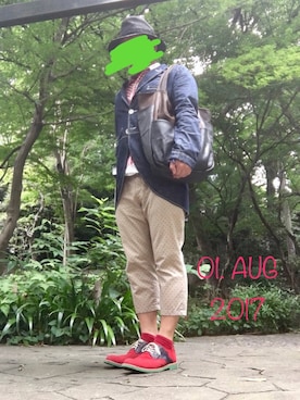 「hiromichi BY HIROMICHI NAKANO（ヒロミチ バイ ヒロミチナカノ）のアイテム（パンツ）」を使った、sakusakarさん（メンズ・173cm）の夏コーディネート
