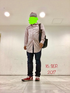 「チャイハネ（チャイハネ）のアイテム（ニットキャップ/ビーニー）」を使った、sakusakarさん（メンズ・173cm）の秋コーディネート