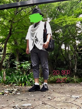 「チャイハネ（チャイハネ）のアイテム（Tシャツ/カットソー）」を使った、sakusakarさん（メンズ・173cm）の秋コーディネート