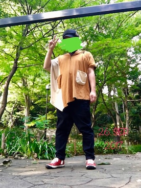 「チャイハネ（チャイハネ）のアイテム（パーカー）」を使った、sakusakarさん（メンズ・173cm）の秋コーディネート