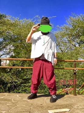 「チャイハネ（チャイハネ）のアイテム（Tシャツ/カットソー）」を使った、sakusakarさん（メンズ・173cm）の秋コーディネート
