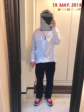 「チャイハネ（チャイハネ）のアイテム（Tシャツ/カットソー）」を使った、sakusakarさん（メンズ・173cm）の春コーディネート