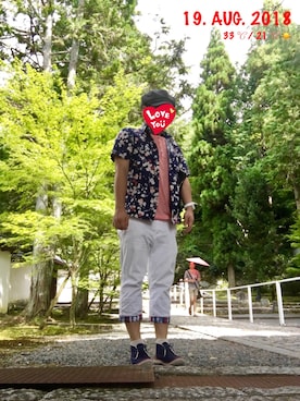 「お参り」｜sakusakarさん（メンズ・173cm）の夏コーディネート