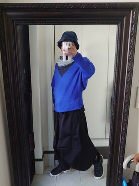 「ASICS（アシックス）のアイテム（スニーカー）」を使った、sakusakarさん（メンズ・173cm）の秋コーディネート