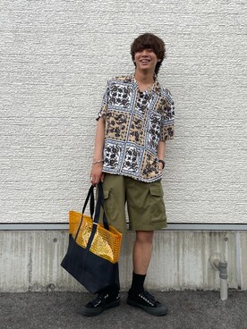 「アーバンリサーチ」｜「アイテム（レッグウェア）」を使った、鷹見侑輝さん（メンズ・175cm）の夏コーディネート