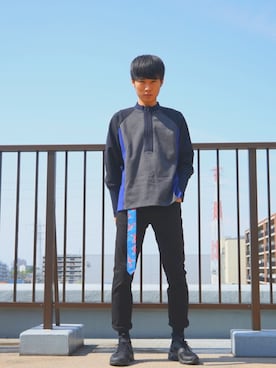 「N.HOOLYWOOD（N.ハリウッド）のアイテム（スウェット）」を使った、Mikinori さん（メンズ・175cm）の春コーディネート