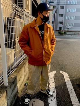 「UNDEFEATED （アンディフィーテッド）のアイテム（キャップ）」を使った、mochitomoさん（メンズ・178cm）の冬コーディネート