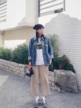 「AES（エーイーエス）のアイテム（帽子）」を使った、Miさん（レディース・168cm）の秋コーディネート