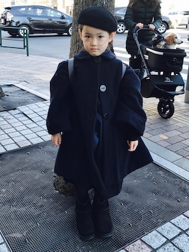 「BOdeBO（ボードボー ）のアイテム」を使った、riccarinさん（キッズ・100cm）の冬コーディネート