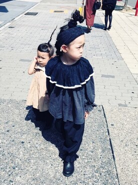 「JAyco（ジャイコ）のアイテム」を使った、riccarinさん（キッズ・110cm）の秋コーディネート