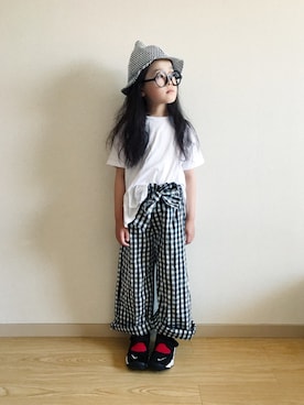 「カオリノモリノコ（カオリノモリノコ）のアイテム」を使った、riccarinさん（キッズ・110cm）の春コーディネート