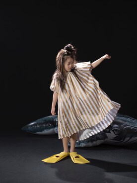 「19ss」｜「アイテム（ワンピース/ドレス）」を使った、riccarinさん（キッズ・121cm）の春コーディネート