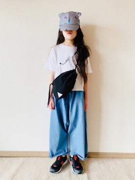 「ALLAND（オルランド）のアイテム」を使った、riccarinさん（キッズ・110cm）の春コーディネート