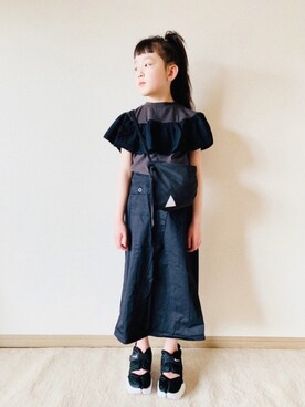 「ALLAND（オルランド）のアイテム」を使った、riccarinさん（キッズ・110cm）の春コーディネート