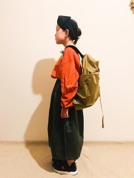 「アイテム（スカート）」を使った、riccarinさん（キッズ・131cm）の夏コーディネート