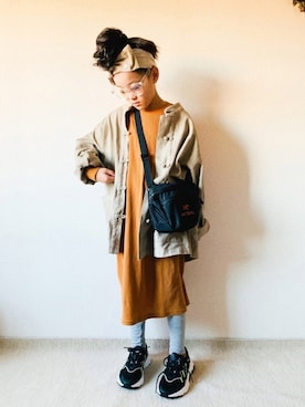 「apres jour mignon（アプレジュールミニョン）のアイテム（ジャケット/アウター）」を使った、riccarinさん（キッズ・133cm）の秋コーディネート