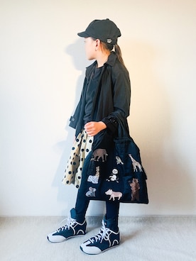 「adidas by Stella McCartney（アディダスバイステラマッカートニー）のアイテム（スニーカー）」を使った、riccarinさん（キッズ・133cm）の秋コーディネート