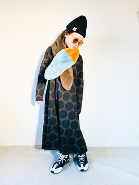 「adidas by Stella McCartney（アディダスバイステラマッカートニー）のアイテム（スニーカー）」を使った、riccarinさん（キッズ・133cm）の秋コーディネート