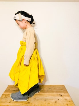 「Three Four Time（ｽﾘｰﾌｫｰﾀｲﾑ）のアイテム」を使った、riccarinさん（キッズ・137cm）の冬コーディネート