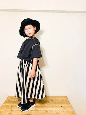 「BEAMS BOY（ビームスボーイ）のアイテム（帽子）」を使った、riccarinさん（キッズ・137cm）の夏コーディネート