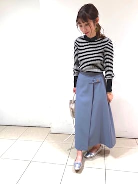 「NANO universe（ナノユニバース）のアイテム（バレエシューズ）」を使った、nano・universe ルミネ北千住 Womensさん（レディース・157cm）の秋コーディネート