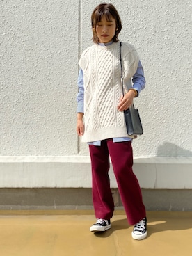 「YAHKI（ヤーキ）のアイテム」を使った、nano・universe ルミネ北千住 Womensさん（レディース・168cm）の秋コーディネート