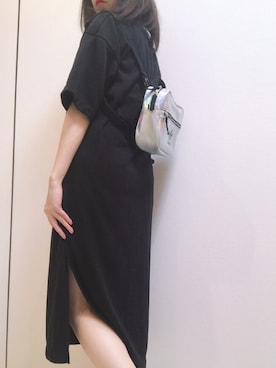 「アイテム（バックパック/リュック、シルバー系）」を使った、mihare_美晴さん（レディース・159cm）の夏コーディネート