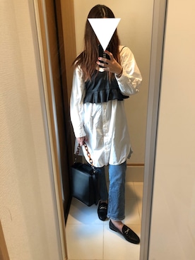 「PAGEBOY（ページボーイ）のアイテム（シャツワンピース）」を使った、 charmyukaさん（レディース・158cm）の春コーディネート